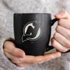 Rico Industries NHL Hockey New Jersey Devils 15oz Laser Engraved Matte Black Ceramic Bistro Mug - For Hot or Cold Drinks view 2