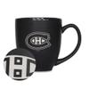 Rico Industries NHL Hockey Montreal Canadiens 15oz Laser Engraved Matte Black Ceramic Bistro Mug - For Hot or Cold Drinks view 1