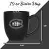 Rico Industries NHL Hockey Montreal Canadiens 15oz Laser Engraved Matte Black Ceramic Bistro Mug - For Hot or Cold Drinks view 4
