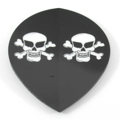 US Darts 5 Sets (15 Flights) Skulls Pear Shape Dart Flights - 75 Micron