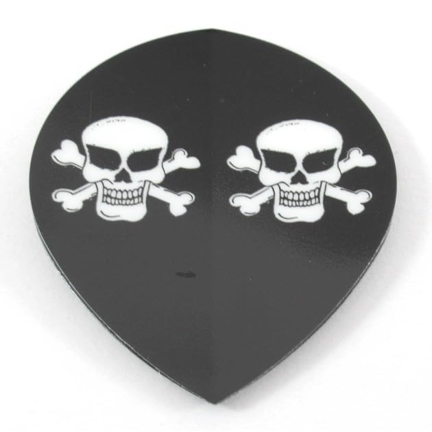 US Darts 5 Sets (15 Flights) Skulls Pear Shape Dart Flights - 75 Micron