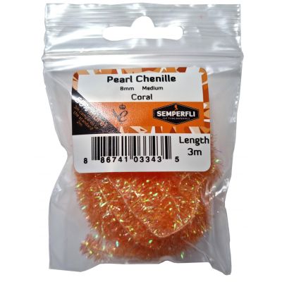 Semperfli Pearl Chenille 8 mm Medium Coral