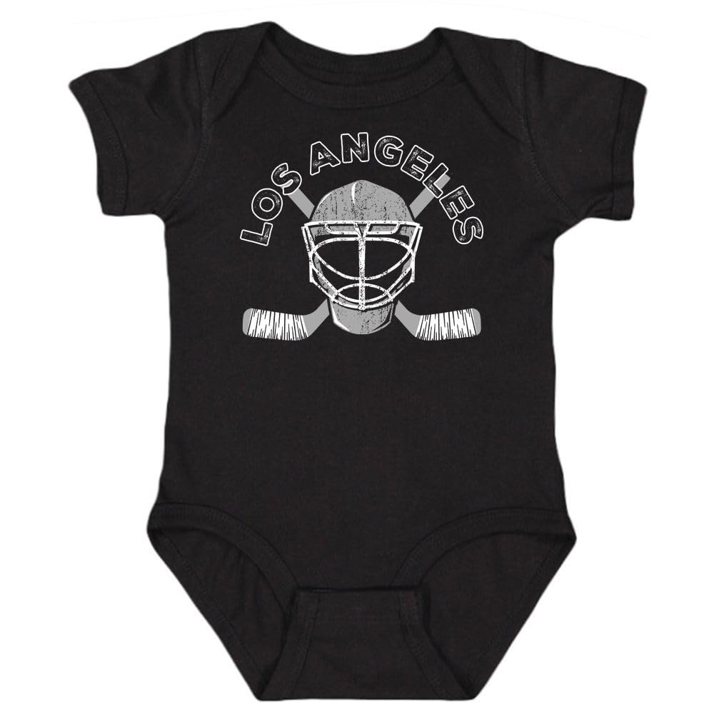 Los Angeles Team Mask Kid's Bodysuit for Hockey Fans (Black,12M)