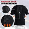 STONEKISS Mens Chest Protective Shirts, Rib Protector Shirt with Zipper for Soccer, Basketball 2XL view 4