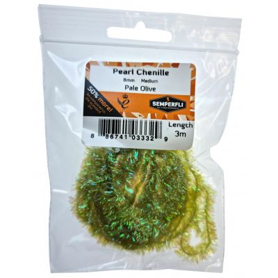 Semperfli Pearl Chenille 8 mm Medium Pale Olive