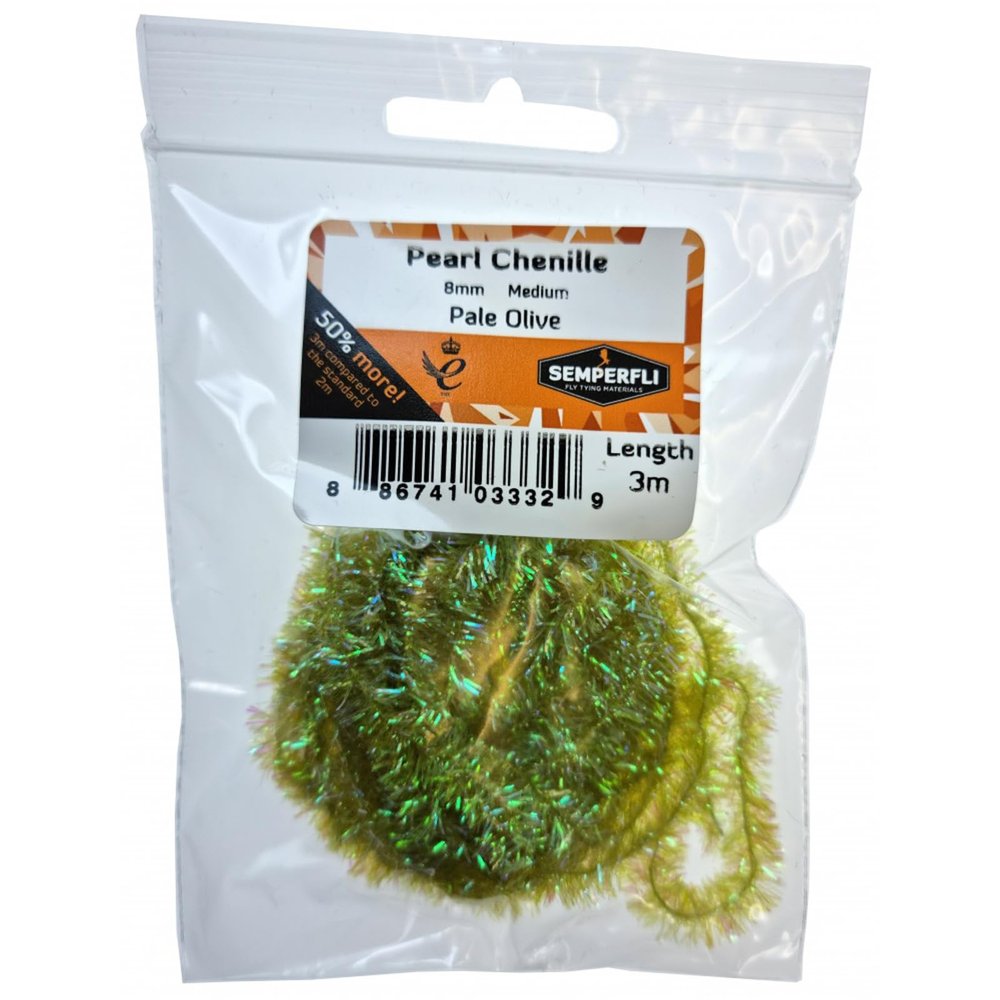 Semperfli Pearl Chenille 8 mm Medium Pale Olive