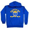 Xtreme Apparrel Buffalo Team Mask Kid's Hoodie Sweatshirt for Hockeys Fans (Royal Hoodie, YM) view 1