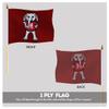 AGAS Small Alabama University Crimson Tide Big AL Mascot Stick Flags - 6x9 inch Single-Layered Printed Polyester Fabric - 17" Wood Pole - Small 6"x9" Alabama UA Crimson Tide Stick Flag view 2