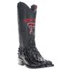 Vaccari Men's David Hand-Corded Top Texas Tech Embroidery Genuine Black Hornback Alligator Narrow Square Toe Cowboy Boots - 10 EE