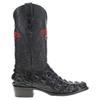 Vaccari Men's David Hand-Corded Top Texas Tech Embroidery Genuine Black Hornback Alligator Narrow Square Toe Cowboy Boots - 10 EE view 3