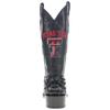 Vaccari Men's David Hand-Corded Top Texas Tech Embroidery Genuine Black Hornback Alligator Narrow Square Toe Cowboy Boots - 10 EE view 4