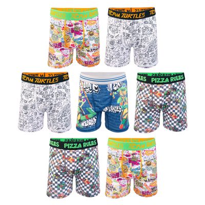 Mutant Mayhem 7PK Athletic Boxer Briefs with Leonardo, Donatello, Raphael & Michelangelo