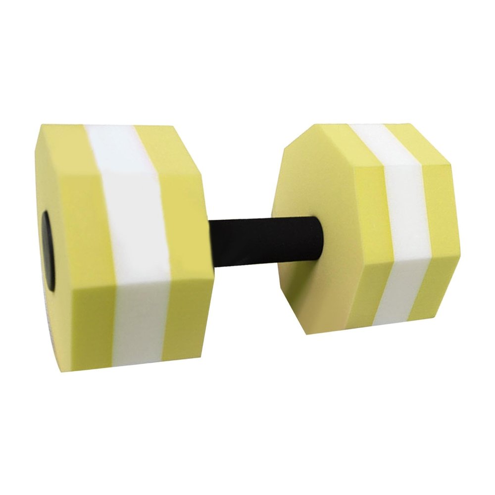 kowaku Water Dumbbells, Water Aerobic Exercise Foam Dumbbell Pool Resistance, Aquatic Weights Fitness Aquatic Barbells, Yellow