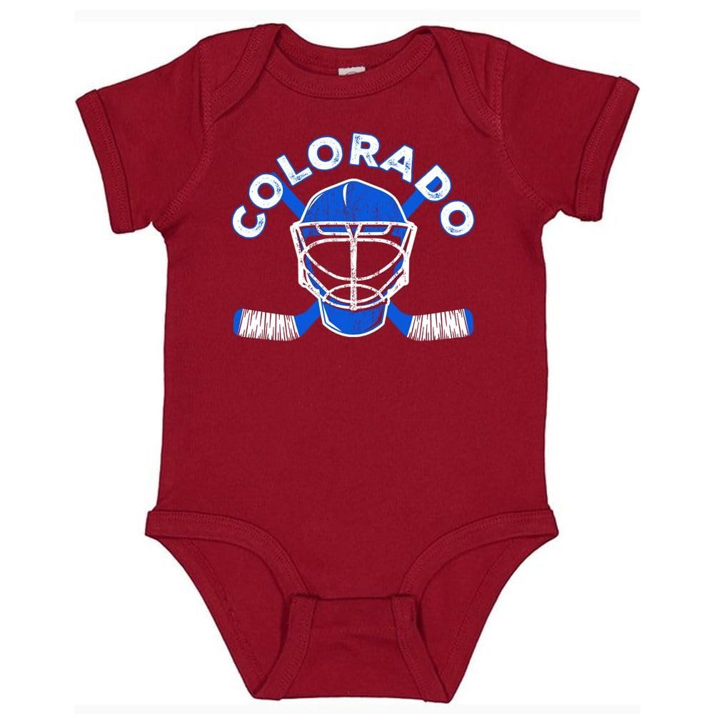 Colorado Team Mask Kid's Bodysuit for Hockey Fans (Garnet,18M)