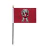 AGAS Small Alabama University Crimson Tide Big AL Mascot Stick Flags - 4x6 inch Single-Layered Printed Polyester Fabric - 13" Black Plastic Stick - Small 4"x6" Alabama UA Crimson Tide Stick Flag