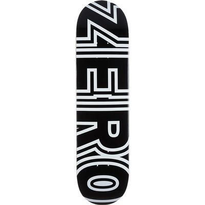 Zero Bold Skateboard Deck -7.25 Black/White - Assembled AS Complete Skateboards