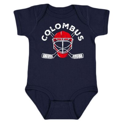 Columbus Team Mask Kid's Bodysuit for Hockey Fans (Navy, 24M)