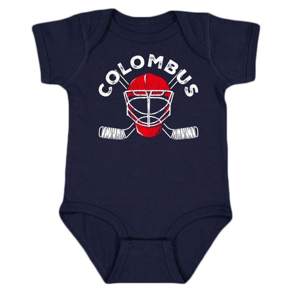 Columbus Team Mask Kid's Bodysuit for Hockey Fans (Navy, 24M)