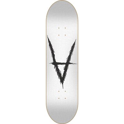 Antiz Big Script Skateboard Deck -8.12 White - Assembled AS Complete Skateboards