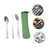 Kisangel Travel Lightweight 1 Set Stainless Steel Fork Spoon Knife for Lunchbox view 3