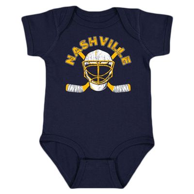 Nashville Team Mask Kid's Bodysuit for Hockey Fans (Navy,18M)