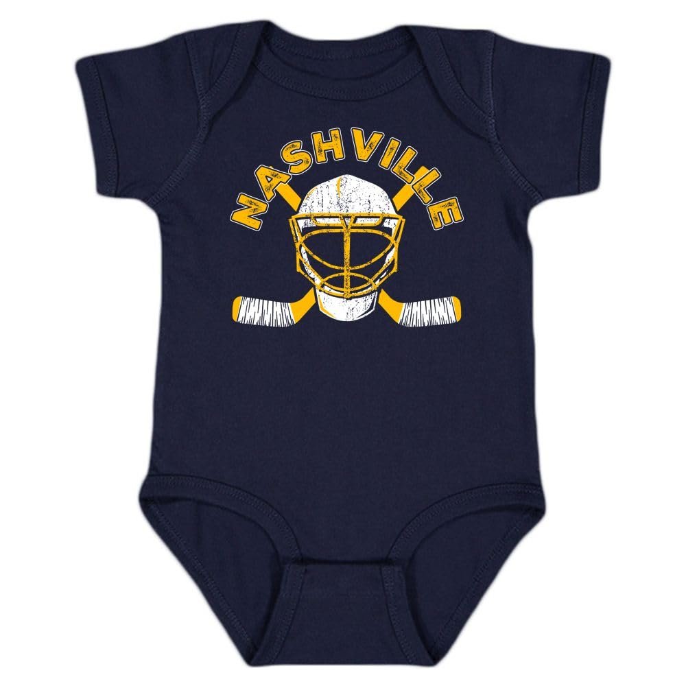 Nashville Team Mask Kid's Bodysuit for Hockey Fans (Navy,18M)