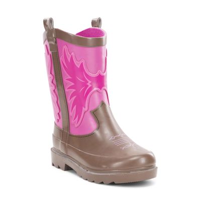 Western Chief Kids Western Cowgirl Rain Boot, Pink, 7