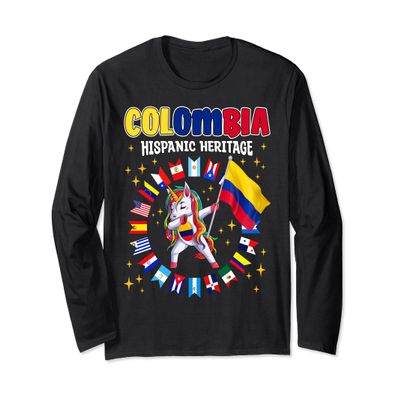 Hispanic Heritage Month Colombia kids boys girls toddler Long Sleeve T-Shirt