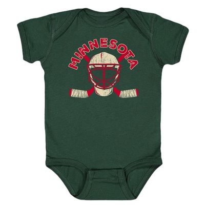 Minnesota Team Mask Kid's Bodysuit for Hockey Fans (Forest Green, 12M)