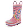 Western Chief Kids Waterproof Printed Rain Boots with Easy Pull-On Handles (Toddler/Little Kid/Big Kid) Pink Bella Butterfly 3 Little Kid Medium view 1