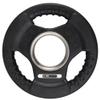 HolaHatha 2-Pack Olympic Rubber Coated Weight Plates  Cast Iron Strength Training Discs with Tri-Grip Handles Stainless Steel Inserts and 1.97-Inch Center Hole for Home Gym Workouts view 2