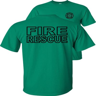 Fire Rescue T-Shirt-Black Design-Kelly-S