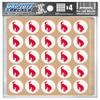 Bronco Award Decals Thick Premium 20 Mil Vinyl 1-1/8" Diameter (100 Decals) (Red on White) view 1