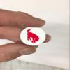 Bronco Award Decals Thick Premium 20 Mil Vinyl 1-1/8" Diameter (100 Decals) (Red on White) view 2