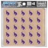 Pro-Tuff Decals Bronco Award Decals Thick mil Vinyl 1-1/8" Diameter (100 Decals) (Purple on Clear) view 1