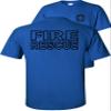 Fire Rescue T-Shirt-Black Design-Royal-M view 1