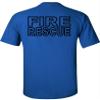 Fire Rescue T-Shirt-Black Design-Royal-M view 2