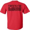 Fire Rescue T-Shirt-Black Design-Red-L view 2