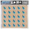 Bronco Award Decals Thick Premium 20 mil Vinyl 1-1/8" Diameter (100 Decals) (Columbia Blue on Clear) view 1
