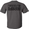 Fire Rescue T-Shirt-Black Design-Charcoal-L view 2