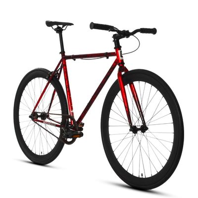 Golden Cycles Fixed Gear Single Speed Bike - Perfect Urban Commuter Bicycle with Front and Rear Brakes - Ideal for Teens and Adults - The Bike Comes in Different Sizes (41cm, Red Savage)