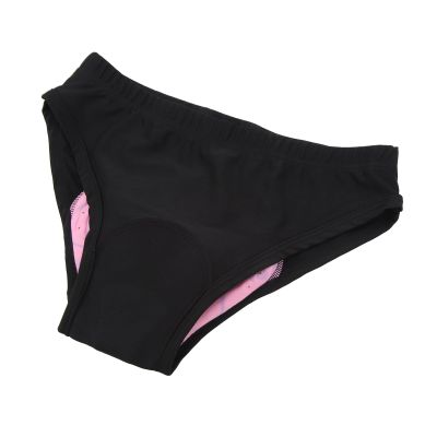 CHICIRIS Women Underwear, Elastic Black Women Briefs for Mountain Biking (L