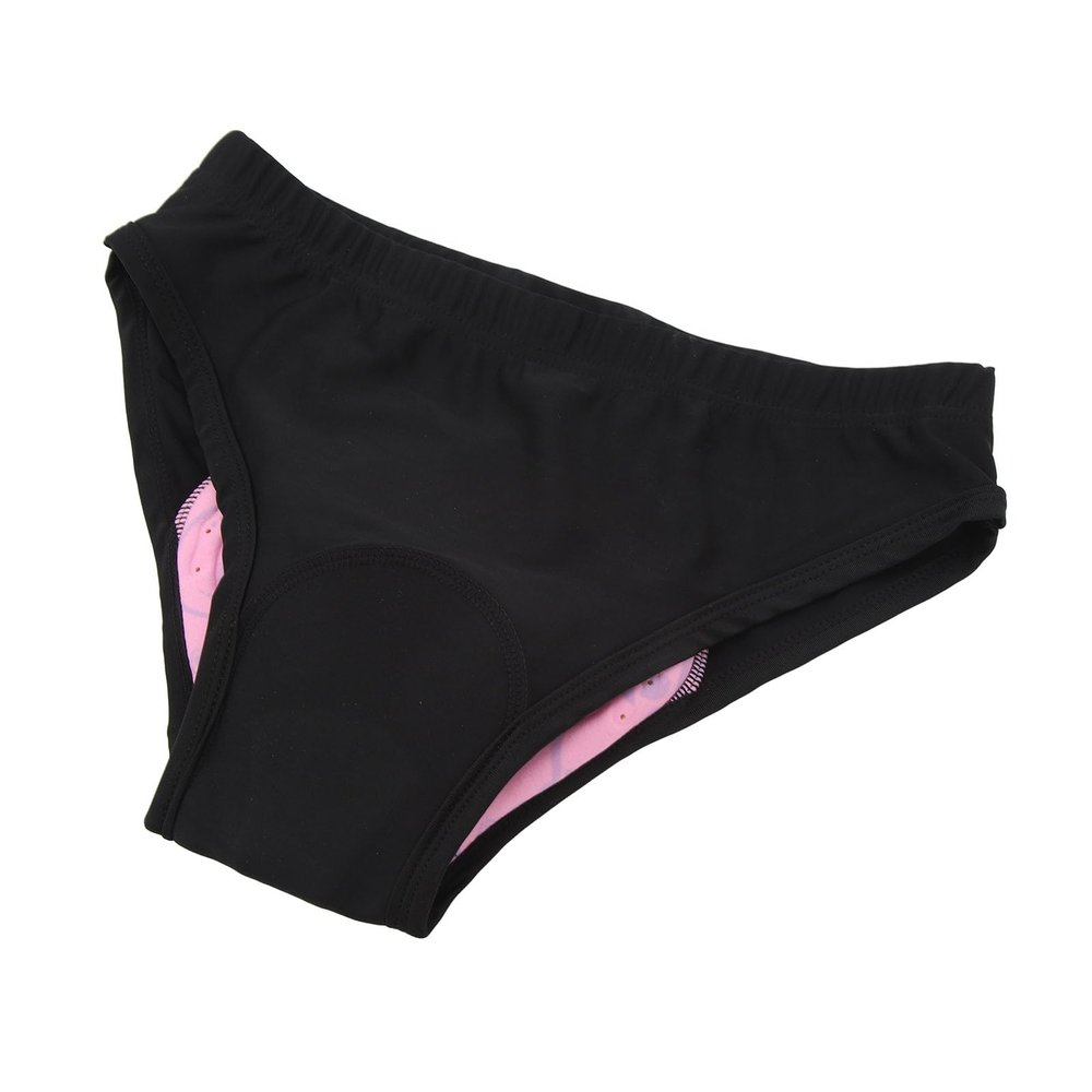 CHICIRIS Women Underwear, Elastic Black Women Briefs for Mountain Biking (L