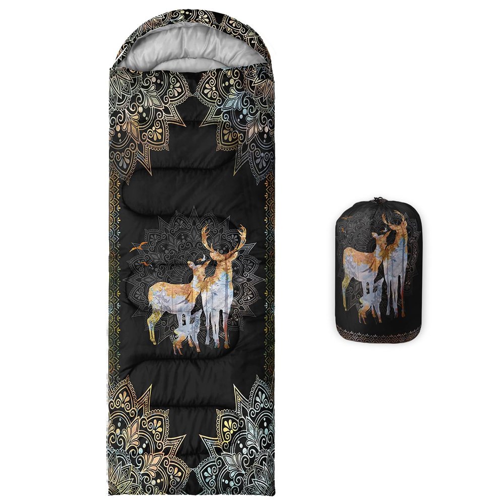 CVHOUSE Deer Hunting Camping Sleeping Bags,3 Season Warm & Cool Weather,Lightweight,Waterproof Hunting Theme Sleeping Bags for Adults & Kids,Traveling,and Outdoors,Camping Gear Equipment,31x90inch
