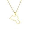 Map Of Kurdistan Pendant Necklace For Women Men - 316L Kurdistan Map Pendant Necklace Fashion Outline Map Necklaces Kurdistan Dainty Pendant Christmas Day Gift,Aureate Outline,45Cm Or 17.7 Inches view 1