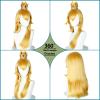 BEAUEXE Long Blonde Cosplay Wig Set for Princess Cosplay Wig with Accessories Princess Gemstone Crown,Earrings,Wig Caps view 3