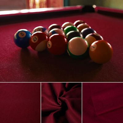 Metaball Professional Pre Cut Pool Table Felt Cloth with 6 PCS Bottom Cloth - Choose for 7, 8 or 9 Foot Table, 7 Colours for Choice (for 7 Fool Table, Dark Red)