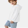 Auranso Kids Zip-Up Hoodie Girls Boys UPF50+ Sun Protection Jacket Hooded Cooling Shirt White 11-12 Years view 2
