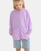 Auranso Kids Zip-Up Hoodie Girls Boys UPF50+ Sun Protection Jacket Hooded Cooling Shirt Purple 11-12 Years view 2
