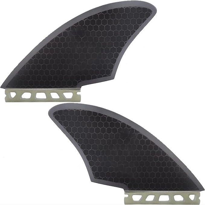 bohally Twin Keel Fins, Single Tab Surfboard Fins, Twin Fin Fishtail Surfboard Fins Twin Keels - Smooth